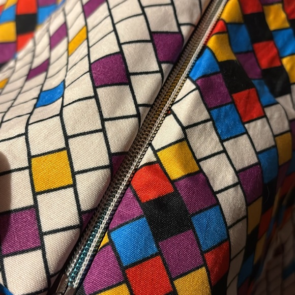 Homemade Tetris Print Peplum Blouse Small - Picture 8 of 14